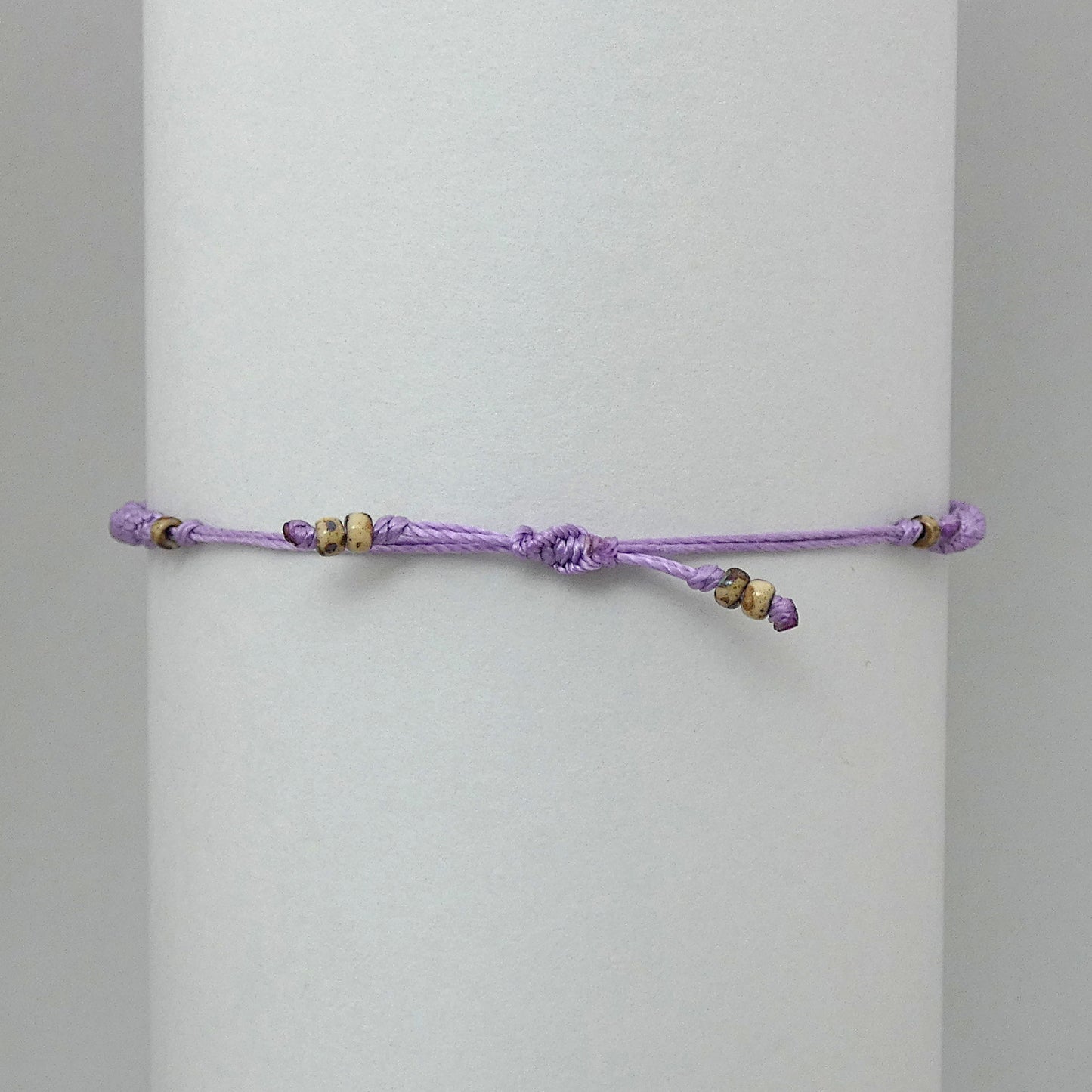 Orchid Purple Macramé Bracelet – Handmade Spiral Bracelet for Women, Soft Boho Jewellery, Adjustable Gift UK